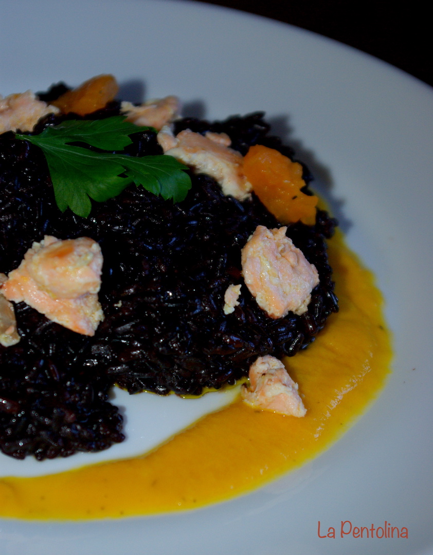 riso venere zucca e salmone 2.JPG
